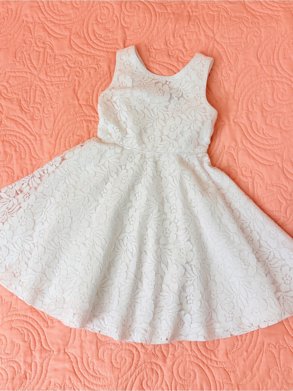 Polo Ralph Lauren White Lace Party Dress Flower Girl Wedding Holiday Size 6